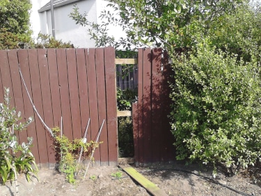 Fence repair before