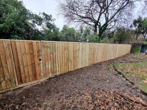 paling fence with small gate installed by OPM